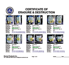 ironclad hard drive destruction verification certificate